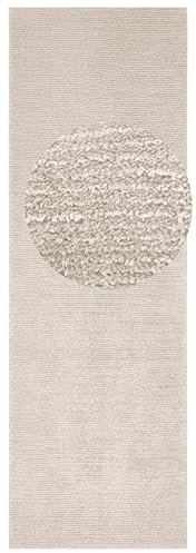 Hanse Home Teppich Supersoft Kurzflor Wohnzimmer-Teppich Modern Flauschig Weich Einfarbig für Wohnzimmer Küche Flur oder Schlafzimmer Beige 80x250 cm