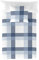 Popcorn Bettwäsche-Set, schottisches Design, Blau