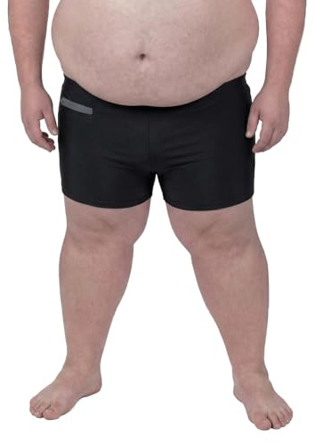 ADAMO Große Größen Badepants Herren schwarz in 2XL - 8XL Serie 'Santos', Größe:4XL