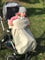 Wasserdichte, warme Decke für den Kinderwagen, Buggy, Jogger (Beige/Bio-Baumwolle)
