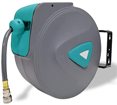 XMTECH 20m Druckluftschlauch Aufroller automatisch 1/4'' Anschluss - Schlauchtrommel Schlauchaufroller Wandschlauchhalter Druckluftschlauch-trommel für Autoreparaturstationen usw