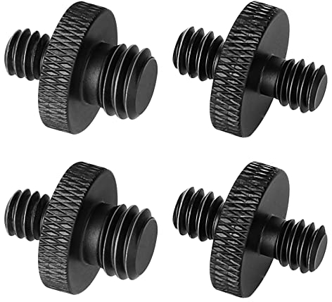 VOCIBO® Gewindeadapter 4 Stück 1/4“ auf 1/4“ & 1/4“ auf 3/8“, Stativ Adapter Aus Aluminiumlegierung, 1/4 auf 1/4 Adapter für Lautsprecher Stative Lampenstative Kamerastative Mikrofonstativ