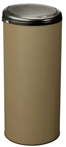 Poubelle à ouverture par pression Hand Touch - 45l - gris olive - RAL 7002