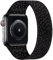 ENJINER Stretchy Nylon Solo Loop Bands Compatible with Apple Watch 38mm 40mm 41mm 42mm 44mm 45mm 49mm Ultra iWatch Series 8 7 6 SE 5 4 3 Strap, Sport Elastic Braided Men, 38/40/41mm M Black Unity