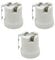 LEDSone Keramik-Porzellan ES27 E27 Edison-Schraube Wärme Vintage Lampe Halter mit Halterung (3 Stück, Form 3) (Stil 5, 3 er-Pack)