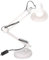EDO Retro Schreibtischlampe Kinder mit klemmbar, Nachttischleuchte mit Gelenk-Arm, Arbeitsplatzlampe weiß PIXI E27 aus Stahl, Schreibtisch-Leuchte mit Flexible Klemme schwarzer auf Desk Lamp
