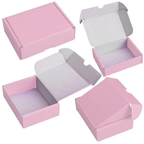 20 x F1 4x3x2 Postal Pip Box Die Cut Pink Cardboard Mailing Shipping
