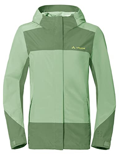 VAUDE Womens Neyland 2.5l Jacket Colorblock-Grün - Funktionelle leichte Damen Regenjacke, Größe 36 - Farbe Aloe Vera