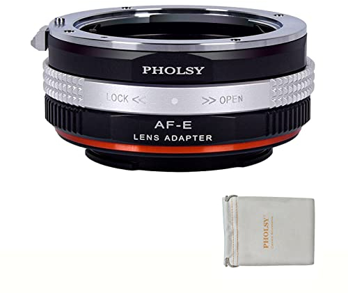 PHOLSY Adaptador Montura con Apertura Anillo de Control Compatible con Objetivos Sony A/Minolta AF y Cuerpo de Cámara Sony E, a1 a9-II, a7S III/II, a7R V/IV/III/II, a7C a7 IV/III/II, a6600 a6500