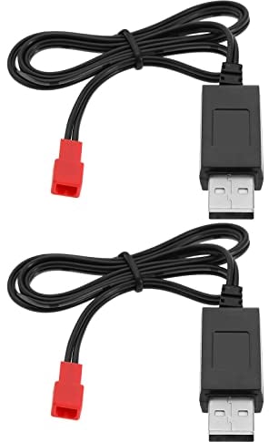 Be In Your Mind 2 STÜCKE 3,7 V Li-Po Akku USB Ladekabel JST Weiblich Stecker für RC Drone Quadcopter Akku Kompatibel mit Syma S39 S32 S032 S032G S029G S027G