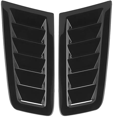 Yosoo Health Gear Rejillas de Ventilación para capó de Coche, Rejillas de Ventilación Adhesivas, 2 uds. Rejillas de Ventilación Laterales de Entrada de Flujo de Aire Decorativas (Negro brillante)