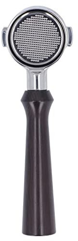 Portafiltro, 51 Mm Portafiltro de café sin Fondo de 2 Orejas con Mango Tazón de Polvo de café sin Fondo de Acero Inoxidable para Delonghi EC0310 y Cafeteras (Sándalo F)