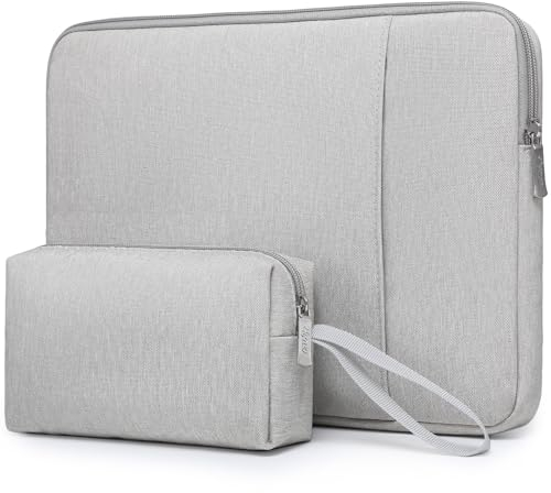 HYZUO 13 Zoll Laptop Tasche Set für MacBook Air 13 M4/M3/M2/M1 2025-2018, MacBook Pro 13 M2/M1 2025-2016, iPad Pro/Air 13, XPS 13, Surface Pro, 12-13 Tablet, Hellgrau