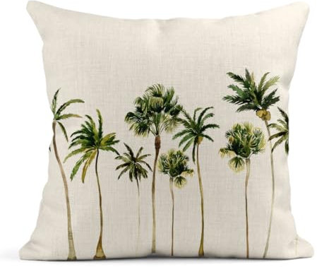 HODKHNO Throw Pillow Covers 20x20 Inch Modern Tropical Palm Trees Home Decor Pillowcase Cushion Case Lumbar Pillow Cover for Couch Bed Sofa