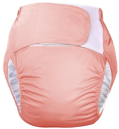 harayaa Couche-culotte en tissu lavable pour adulte, housse de couche-culotte pour adulte, sous-vêtements d'incontinence imperméables, rose