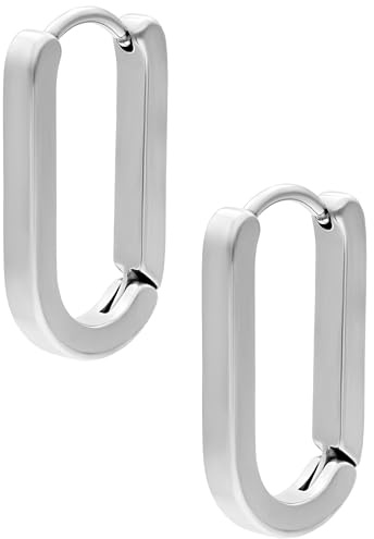 Wildcat Ohrringe - Basic Oval Hoops - Ovale Creolen aus Edelstahl, wasserfest, langlebig, hautverträglich - schwarz
