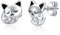Katze Geschenke für Katzenliebhaber 925 Sterling Silber Katze Ohrringe für Frauen Mädchen Kätzchen Katze Studs Schmuck Geschenke