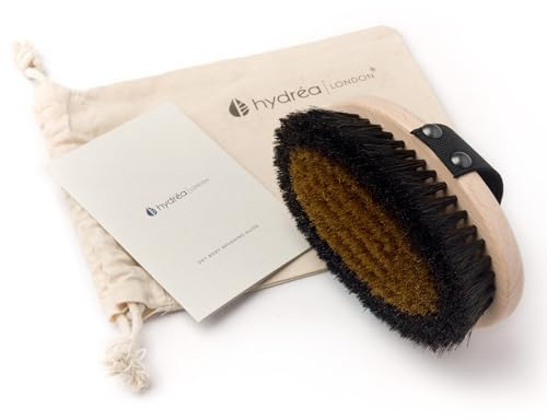 „Hydrea London Ionic Copper Glow Dry Body Brush – Hautpeeling und energetisierende Kupferborsten, Lymphdrainage, Trockenmassage gegen Cellulite