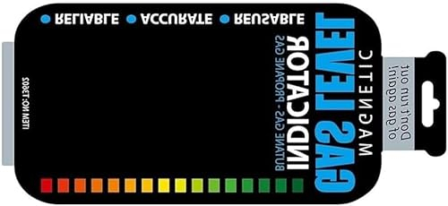 DPWOUM 1Pcs Black Practical Propane Butane LPG Fuel Gas Tank Level Indicator, Magnetic Gauge Bottle Grill Connectors and Hoses Outdoor Cooking Replacement Parts