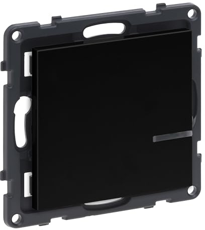 LEGRAND, SEANO with Netatmo Wandsender Licht - 1-fach, 1 Schaltwippe, LED-Batteriestatus, 3 V-Batterie (8 Jahre Lebensdauer), Befestigung auf jeder Oberfläche, Smart Home, Farbe: Schwarz, 765833