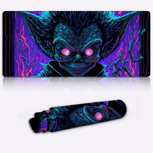 LJSPTU Tastaturpad für Computer, das Monster, XL Gaming Mauspad (80 x 30 x 0,3 cm), erweitertes großes Mauspad, Laptop, Arbeit, Gaming, Büro, Zuhause
