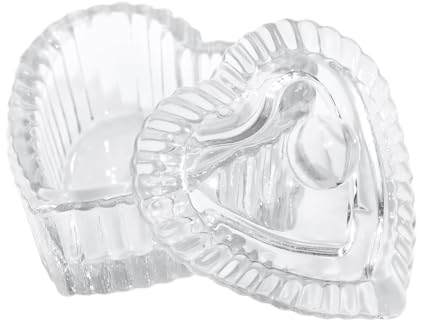 Plato de cristal con tapa para uñas en forma de corazón, taza de cristal para líquidos de uñas, cuenco de cristal para uñas, líquido acrílico, polvo, vidrio, plato Dappen, taza de cristal en forma de