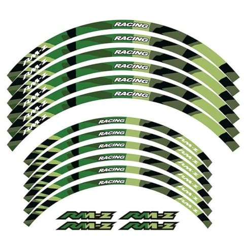 Felgendekoration Motorradaufkleber Für RMZ450 RMZ250 RMZ 450 250 RM Z450 Z250 Z Felgenaufkleber Radnabe Reflektorstreifen-Set Langlebig und attraktiv(Army Green)