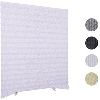 Maritown Temporary Blinds No Drill Easy Fit Clip On Stick On Self Adhesive Paper Pleated Shades for Window Doors Bathroom Kitchen Bedroom Patio