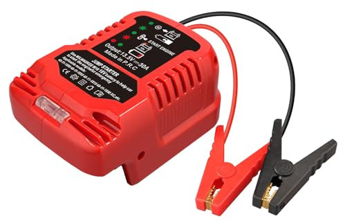 Jumper Adapter Compatible with Milwaukee 18V M18 Power Battery,Jumper Starter Jump Kit 11AWG Cable 18V,Jump-Starter Auto Booster Cable for Jump Starting Car Using Tool Battery