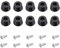 10PCS Rubber Feet, Round Cutting Board Rubber Feet, Non Slip Chopping Board Legs with Screws, Bumper Furniture Table Amplifier Speaker Cabinet Floor Protector Desk Printer Leg Pads D21*15*H12mm
