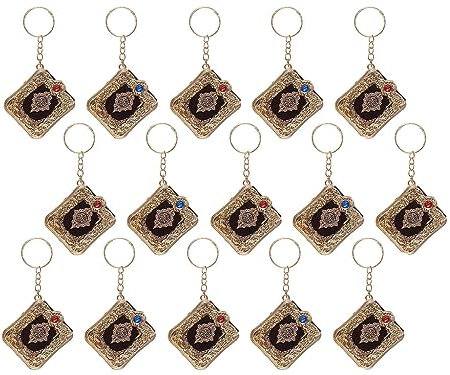 Hitopin Muslimische Dekoration Schlüsselanhänger - 15 PCS Hängender Koran Schlüsselbund für Souvenir, Geldbörse und Handtaschen