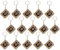Hitopin 15PCS Muslim Dekoration Schlüsselanhänger, Muslimische Hängende Schlüsselanhänger, Muslim Schlüsselbund, Kleine Koran Schlüsselanhänger, für Souvenir Geldbörse Handtasche Ornament