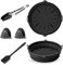 JJZGPP 2 Pièces Moule Silicone Air Fryer, 20cm Panier Friteuse Silicone Air Fryer,Pliable avec Brosse,Gants en Silicone et Clips alimentaires, pour Friteuse Air, Micro-ondes, Four