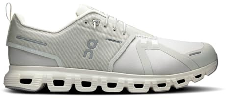 On Men's Cloud 6 Waterproof Sneaker, Pelican/Ghost, 12 UK