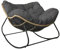 NIKSHI Outdoor Patio Schaukelstühle, Überdimensionierter Schaukelstuhl für Innen mit Gepolstertem Kissen - Ei-Schaukelstuhl für Wohnzimmer, Veranda, Garten, Terrasse, Hinterhof, Gray-Small