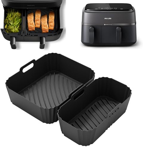 Accessori per friggitrice ad aria calda Philips Dual Basket Airfryer serie 3000, stampo in silicone per friggitrice ad aria calda Phillips Airfryer 3000 Dual Basket Accessori 6L/3L
