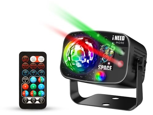VYmaksran Stage Lights,Sound Activated Disco Ball Light,Strobe Party Lights with Remote DJ Lighting Indoor for Halloween Birthday Karaoke Bar Music Parties Wedding Christmas Home Decorations