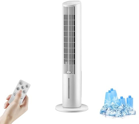 Zickdom Aire Acondicionado Portatil - Enfriador de Aire Portátil 3 en 1, con Control Remoto, Oscilación 80°, Temporizador de 12h, Silencioso para Dormitorios y Oficinas White