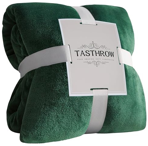 TASTHROW Dunkelgrün Kuscheldecke Flauschig Decke Fleecedecke 150x200cm