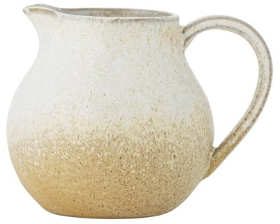 Bloomingville Paula Stoneware Milk Jug - Decorative Design, Milk Jug Perfect for Your Breakfast Table, with Natural Texture, 435 ml