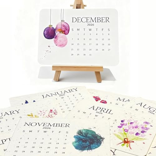 2026 Umweltfreundlicher Pflanzbarer Liebessamenkalender, 12 Monate biologisch abbaubares Saatpapier, Planer für grünes Leben, nachhaltiger Monatsplaner zum Verschenken, Gärtnern, grünes Leben