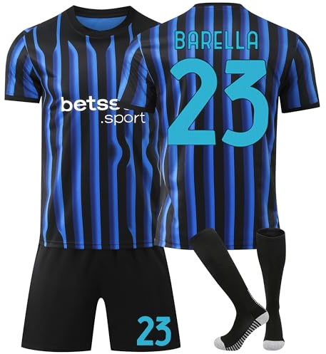 Fußball Trikot Kinder Erwachsene Nr.9 Nr.10 Nr.23 Football Trikot Set Blau Weiß Fußballtrikot, Football Kit for Kids Children Soccer Jerseys Football Strip for Junge