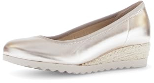 Gabor Damen Keilpumps, Frauen Pumps,heiss,sexy,Business,Glamour,Style,Stil,trendy,hochwertig,Wellness,schick,chic,Puder (Jute),39 EU / 6 UK