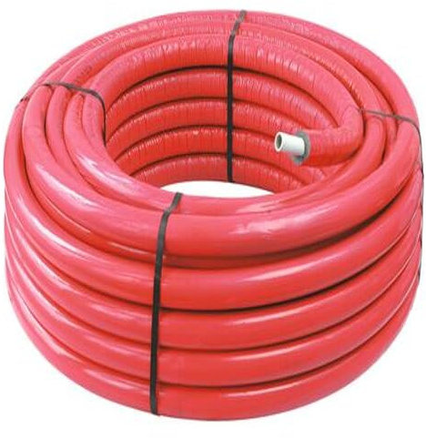 SOMATHERM FOR YOU - Couronne de 50m de Tube Multicouche Isolé Ø16 - Réseaux d'Eau Potable et Chauffage - T.min 5°C/T.max 95°C - Pression Max 10 Bar - Rouge