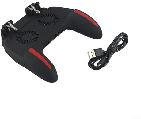 Manette de jeu mobile réglable avec deux ventilateurs de refroidissement semi-conducteurs, poignée de refroidissement pour téléphone portable, manette de jeu pour iPhone pour Samsung, joystick