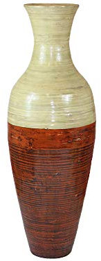 Uniquewise 109,2 cm hoch Bambus Bodenvase, rot und Natur