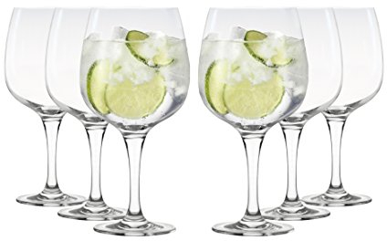 Stölzle Lausitz Gin Tonic Gläser, Bleifreies Kristallglas, Transparent, 755 ml