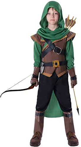 Spooktacular Creations Renaissance Robin Hood Deluxe Kinderkostüm Set für Halloween Anziehpartys,Medium (7-9 yrs)
