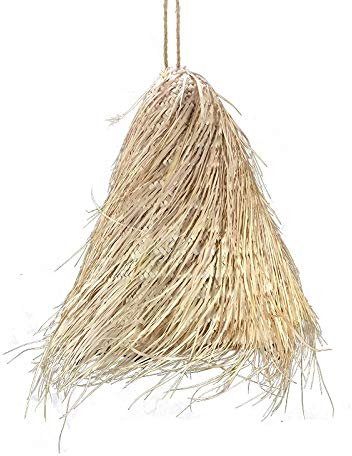 lámpara marroquí de paja trenzada A MANO