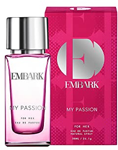 EMBARK My Passion for Her, Women's Perfume, 30ml Floral, Woody, Musky Long Lasting Smell Travel Size Bottle